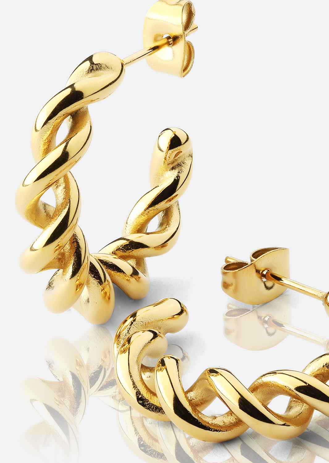 Øredobb Twist of Gold - 18k Gullbelagt