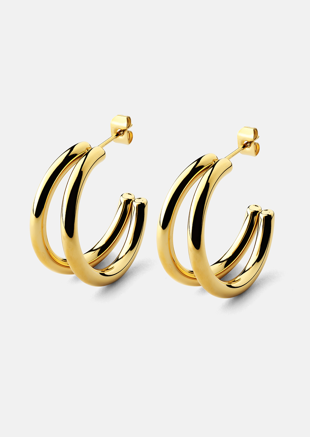 Øredobb Dual - 18k Gullbelagt