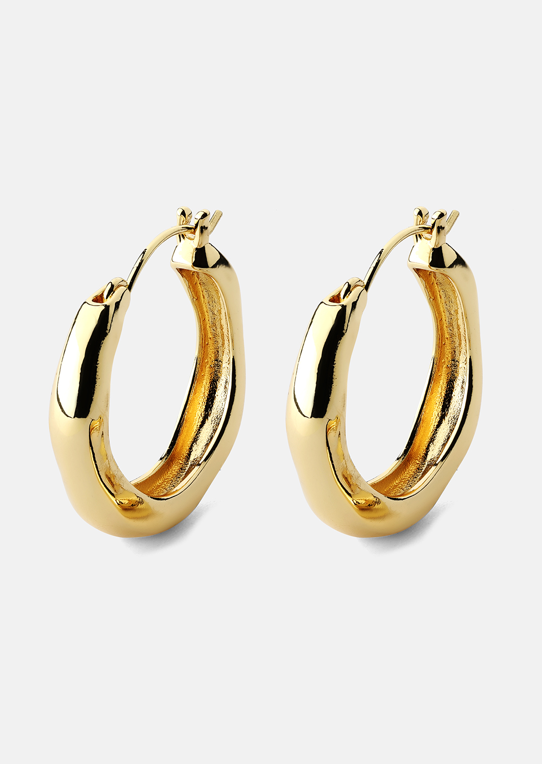 Øredobb Mila Hoops - 18k Gullbelagt