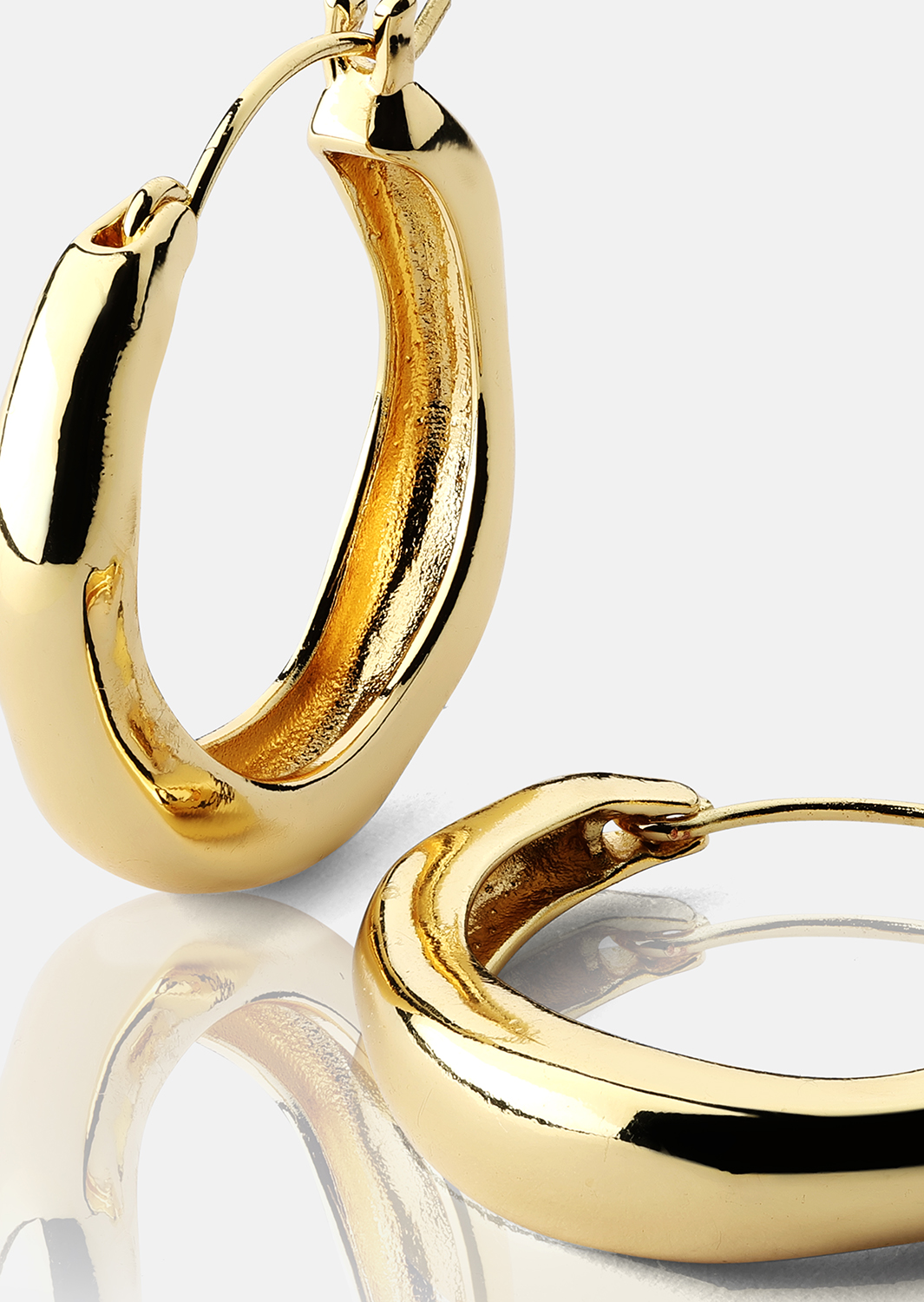 Øredobb Mila Hoops - 18k Gullbelagt