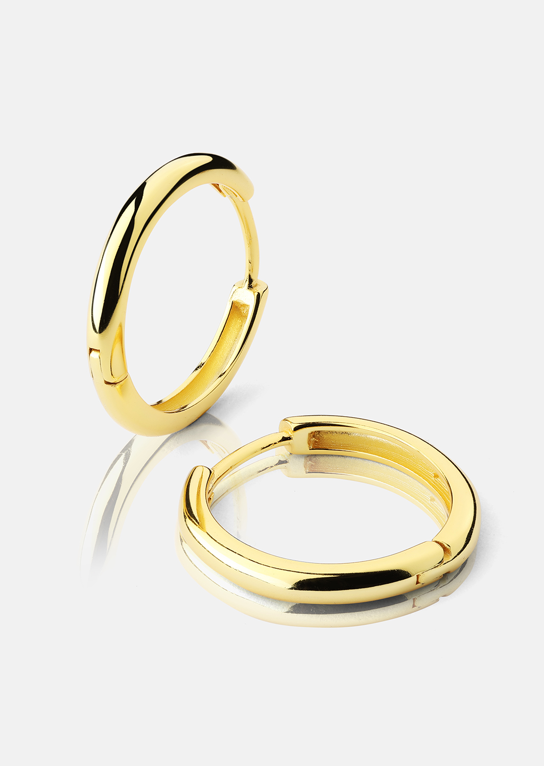Øredobb Shine Hoops - 18k Gullbelagt
