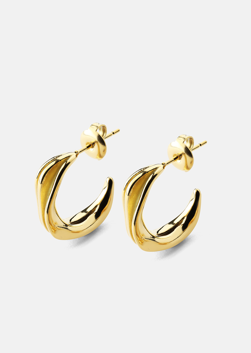 Øredobber Gleaming Flow - 18k Gullbelagte