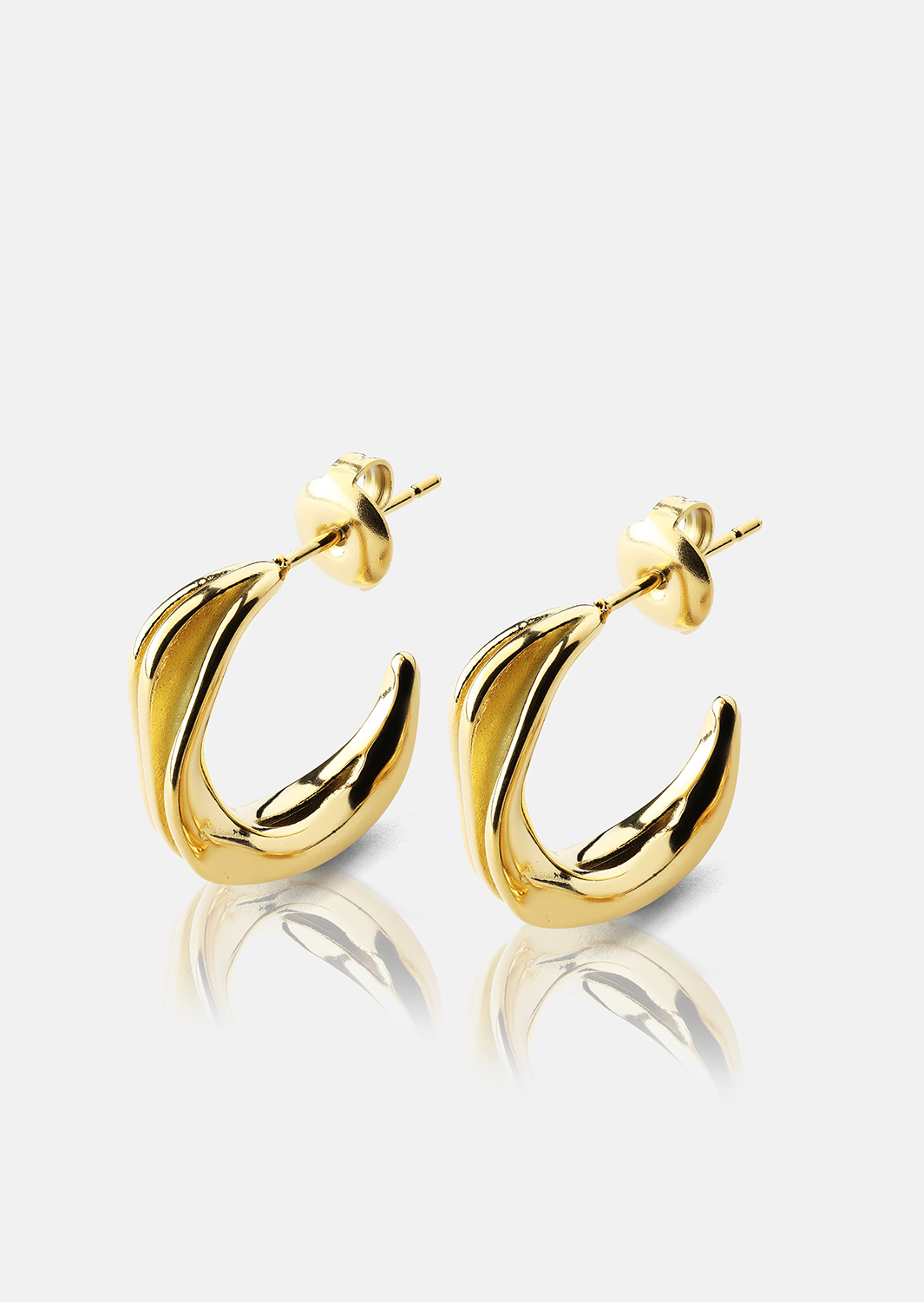 Øredobber Gleaming Flow - 18k Gullbelagte