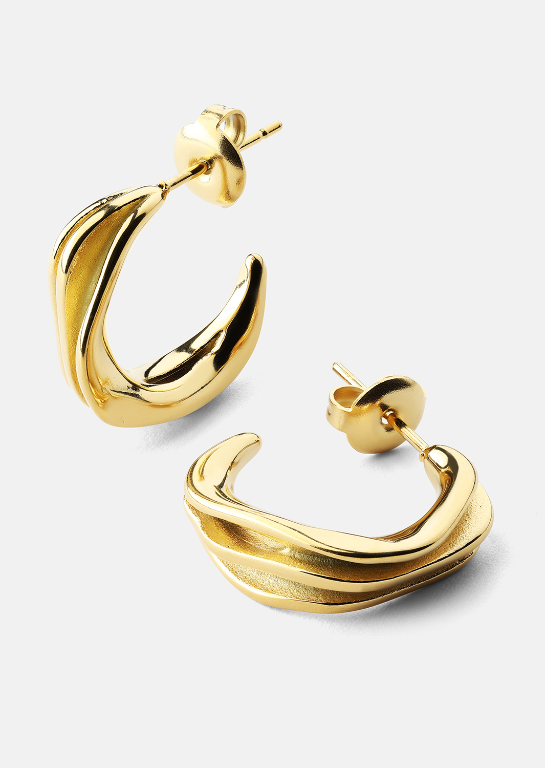 Øredobber Gleaming Flow - 18k Gullbelagte