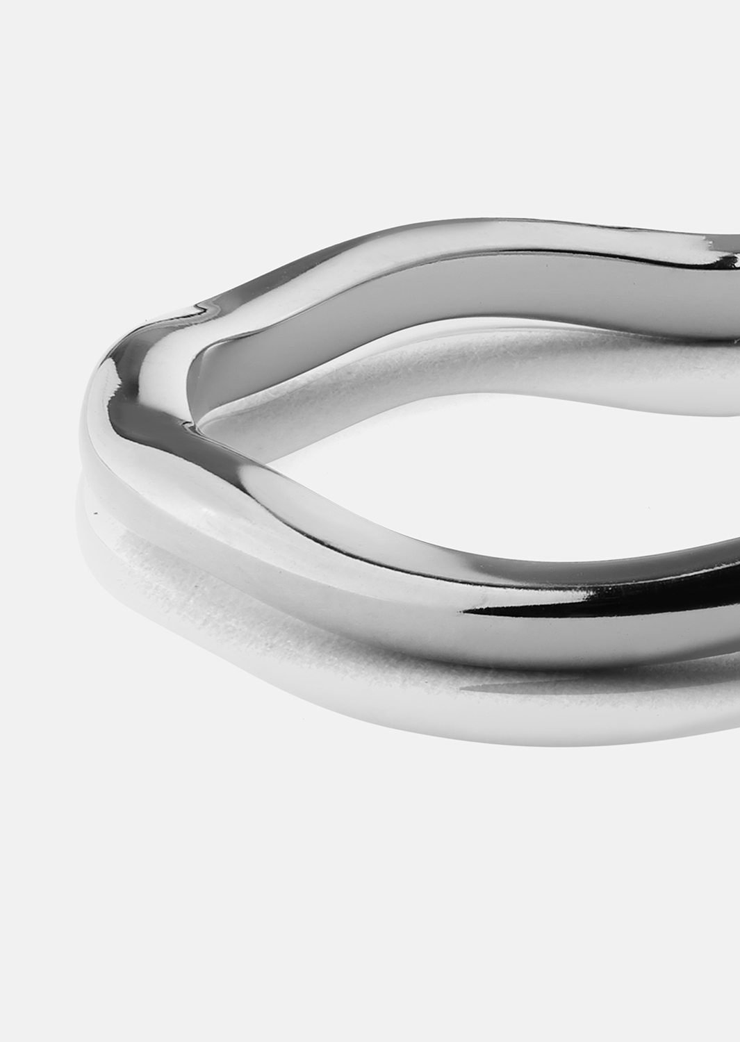Ring Wave Silver- Sølvbelagt