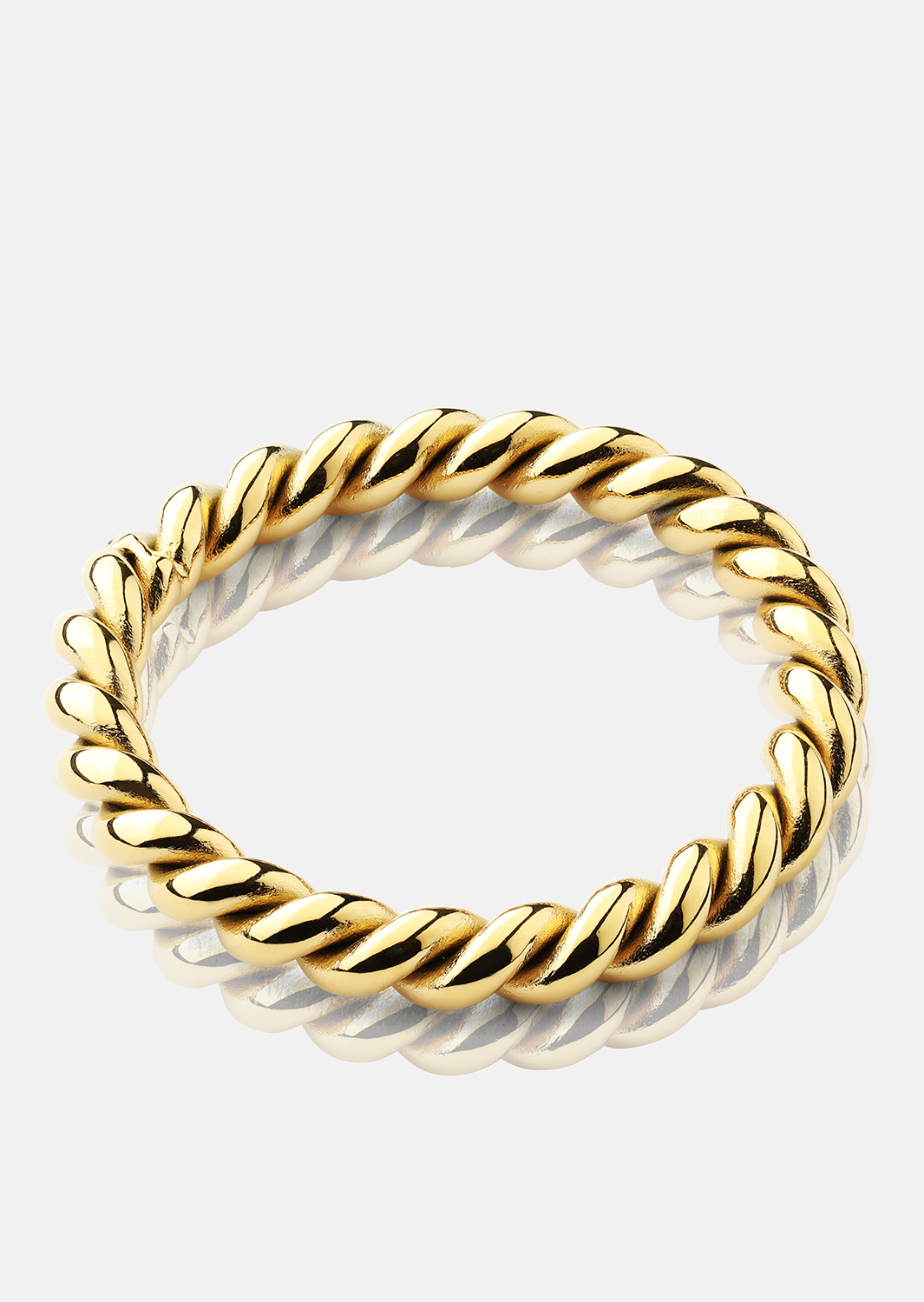 Ring Golden Twist - 18k gullbelagt
