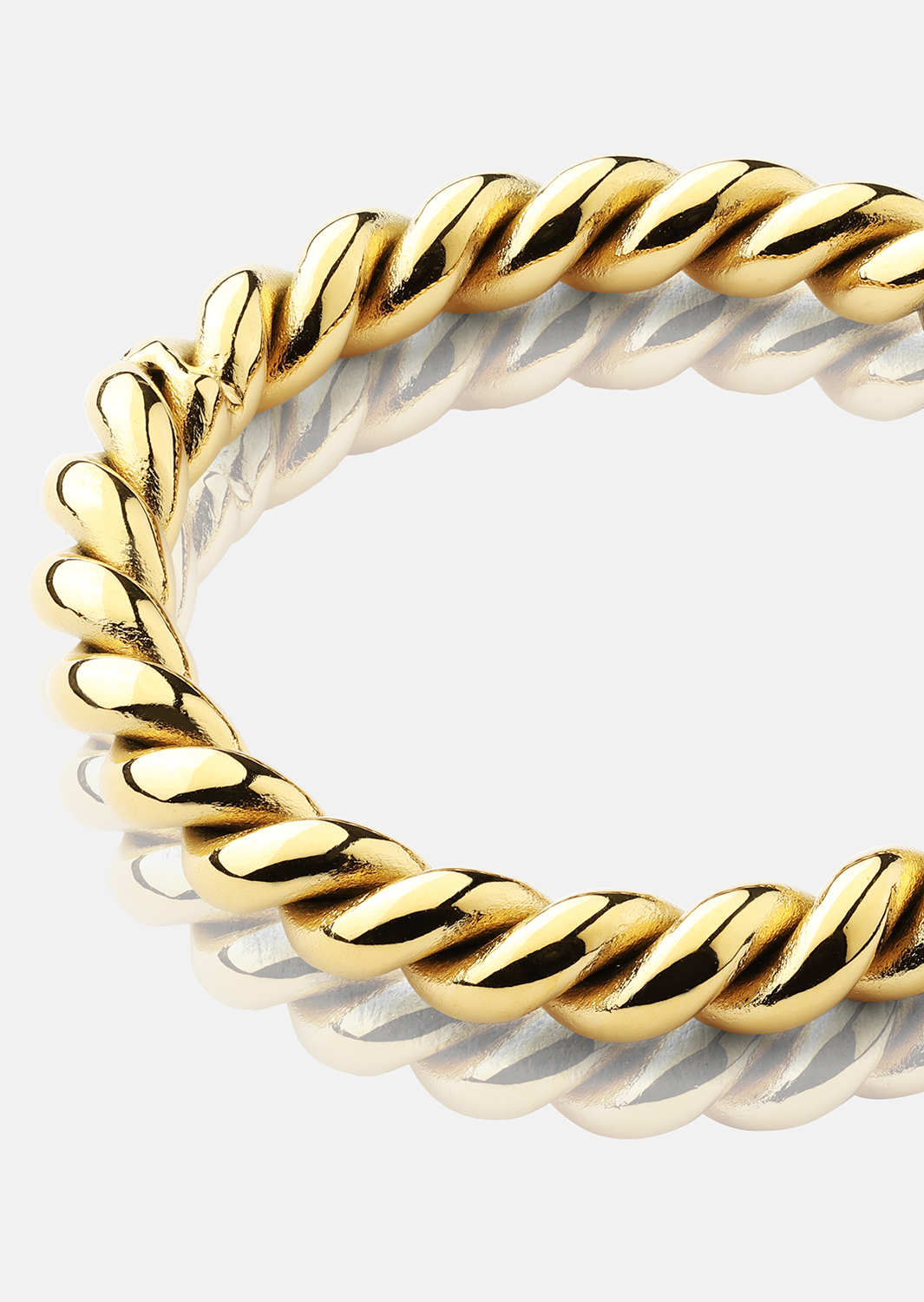 Ring Golden Twist - 18k gullbelagt