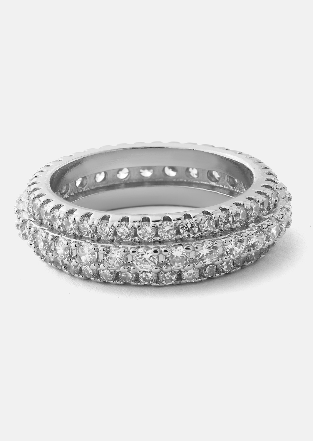 Ring Crystal Shimmer - Silver Plated