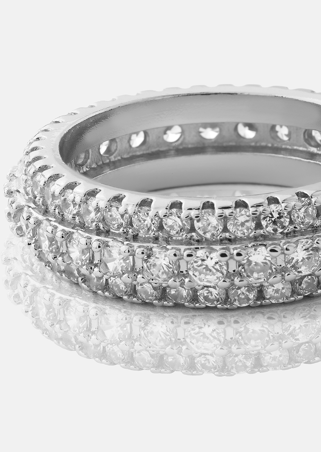 Ring Crystal Shimmer - Silver Plated