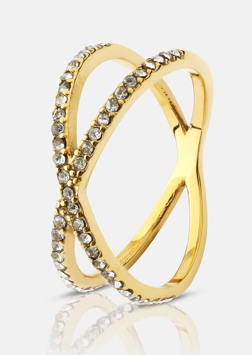 Ring Sparkle X - 18k gullbelagt