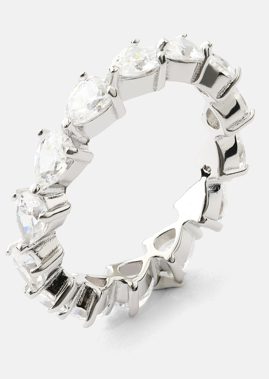 Bezel Glimmer Ring - Sølvbelagt