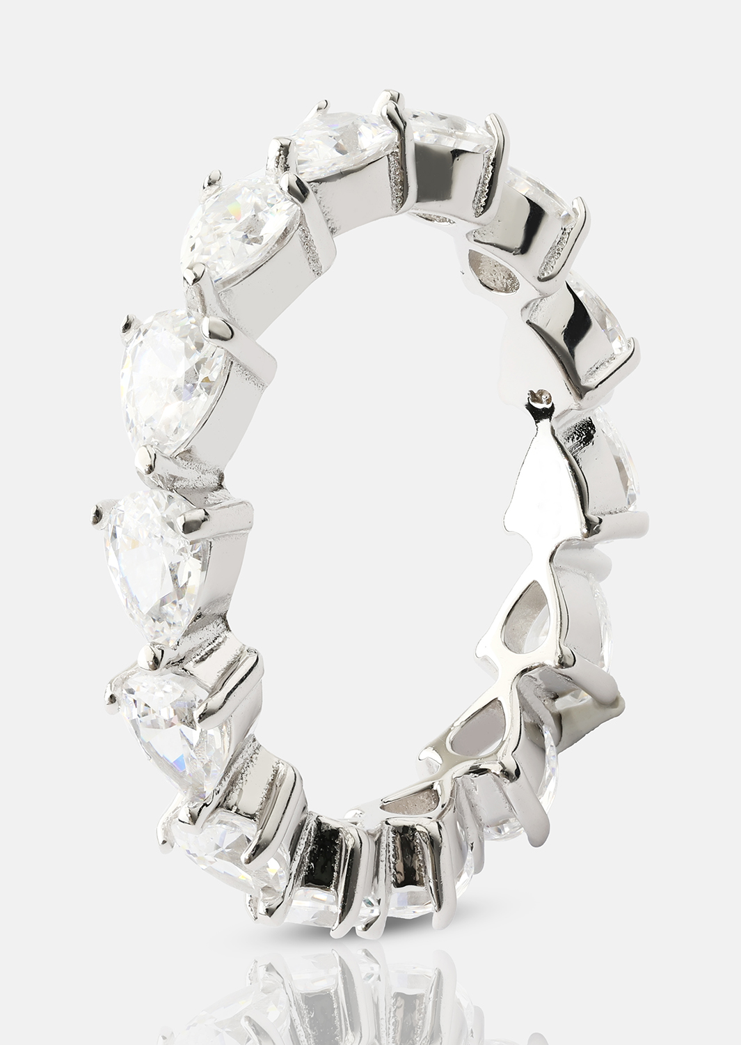 Bezel Glimmer Ring - Sølvbelagt