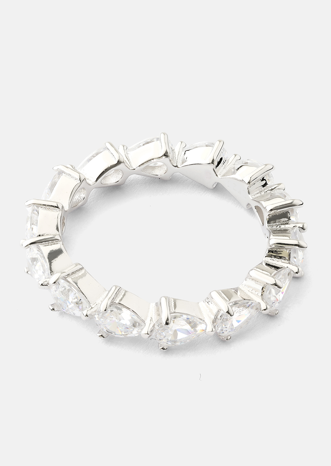 Bezel Glimmer Ring - Sølvbelagt