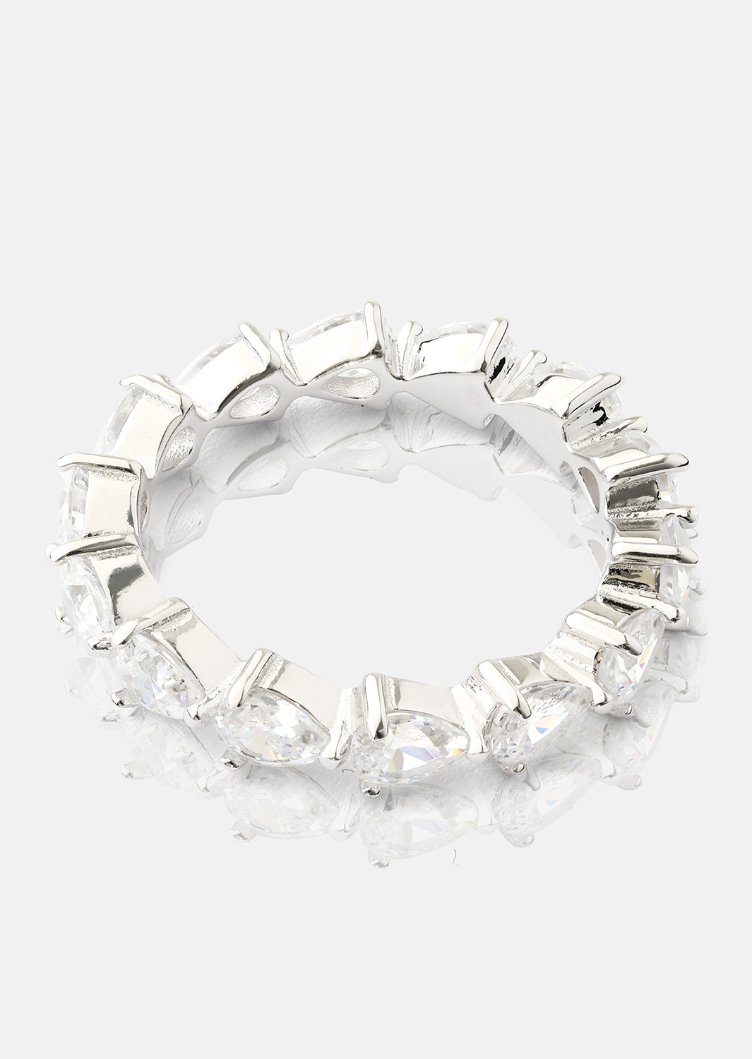 Bezel Glimmer Ring - Sølvbelagt