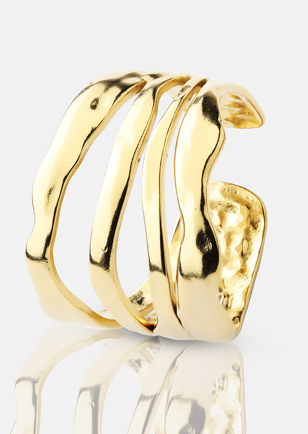 Ring Wave - 18k Gullbelagt