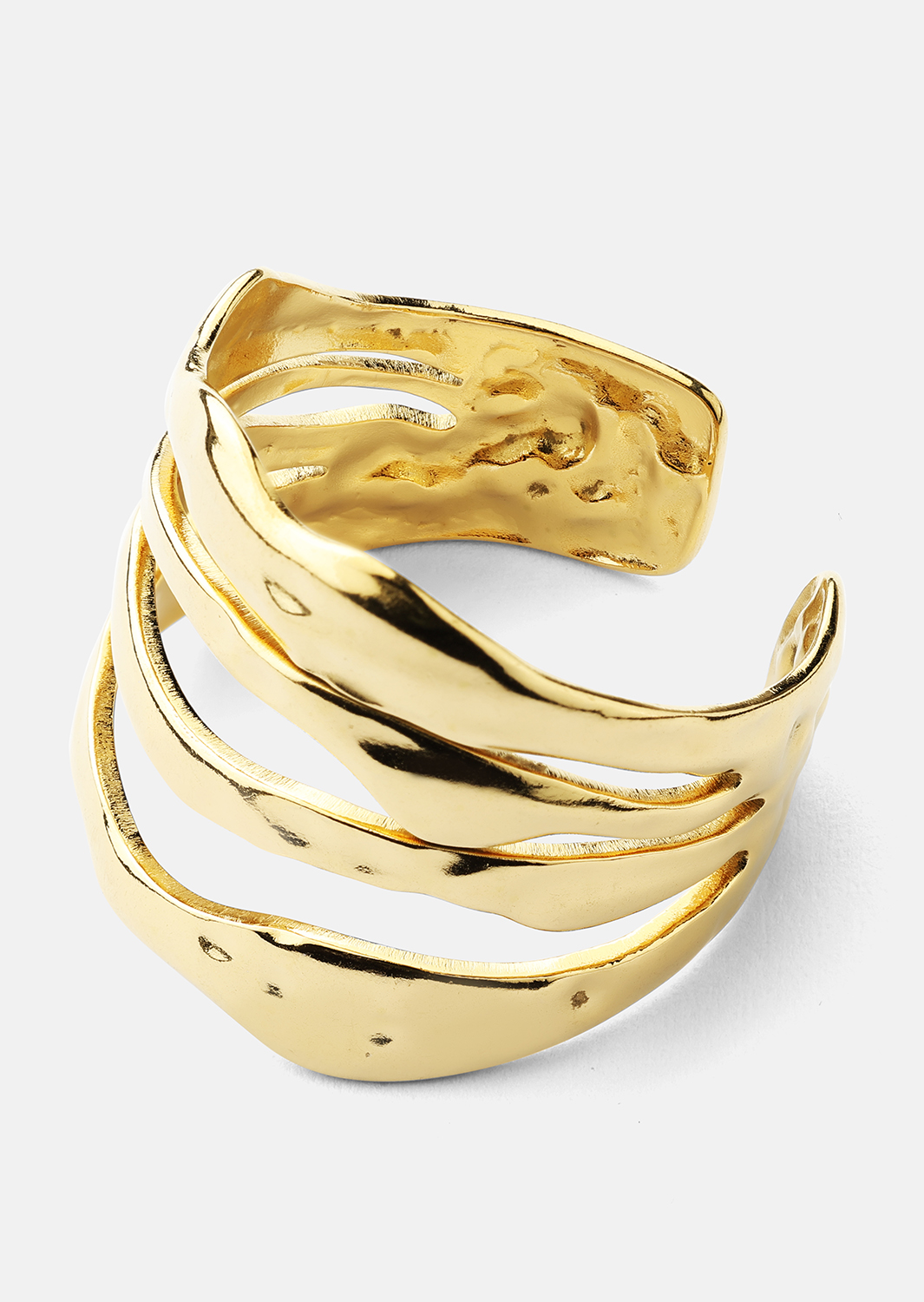 Ring Wave - 18k Gullbelagt