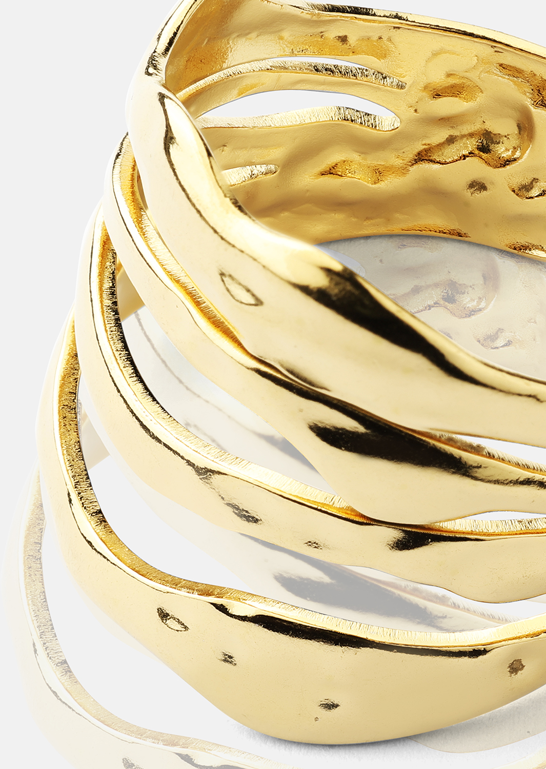 Ring Wave - 18k Gullbelagt