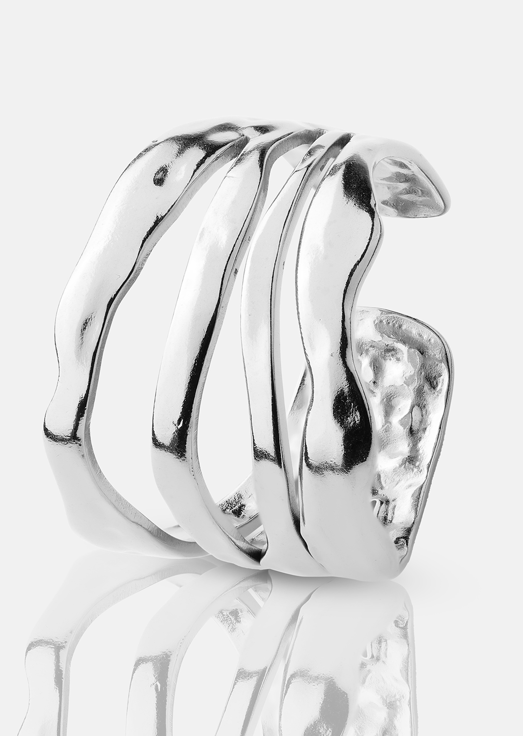 Ring Wave - Silver Plated