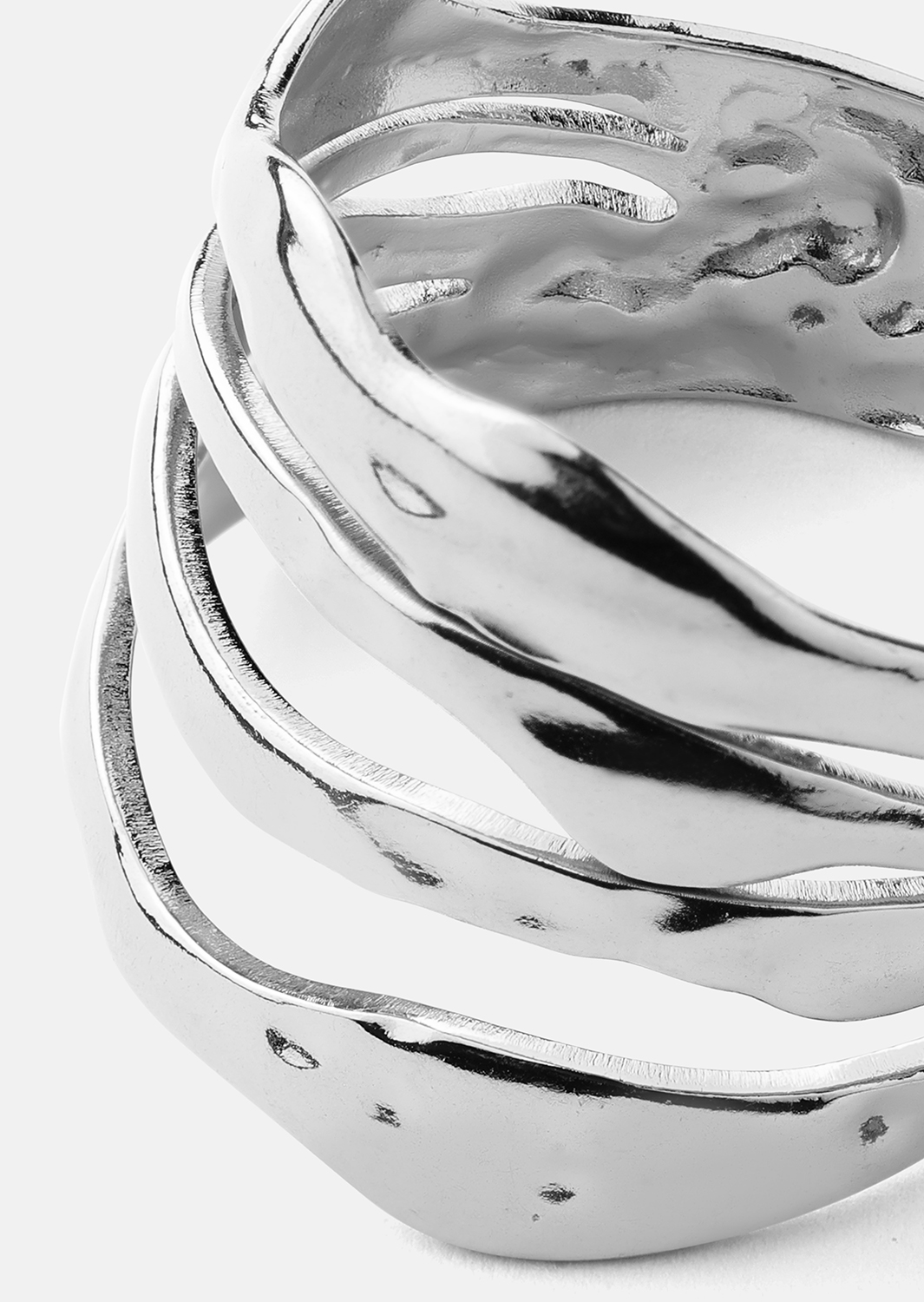 Ring Wave - Silver Plated