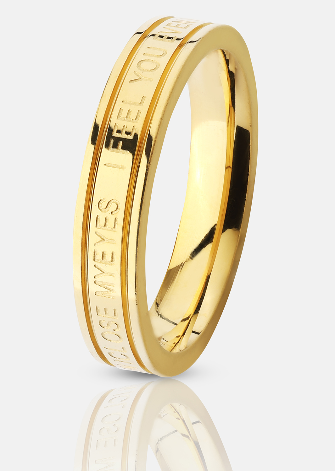 Ring Plain Link - 18k Gullbelagt