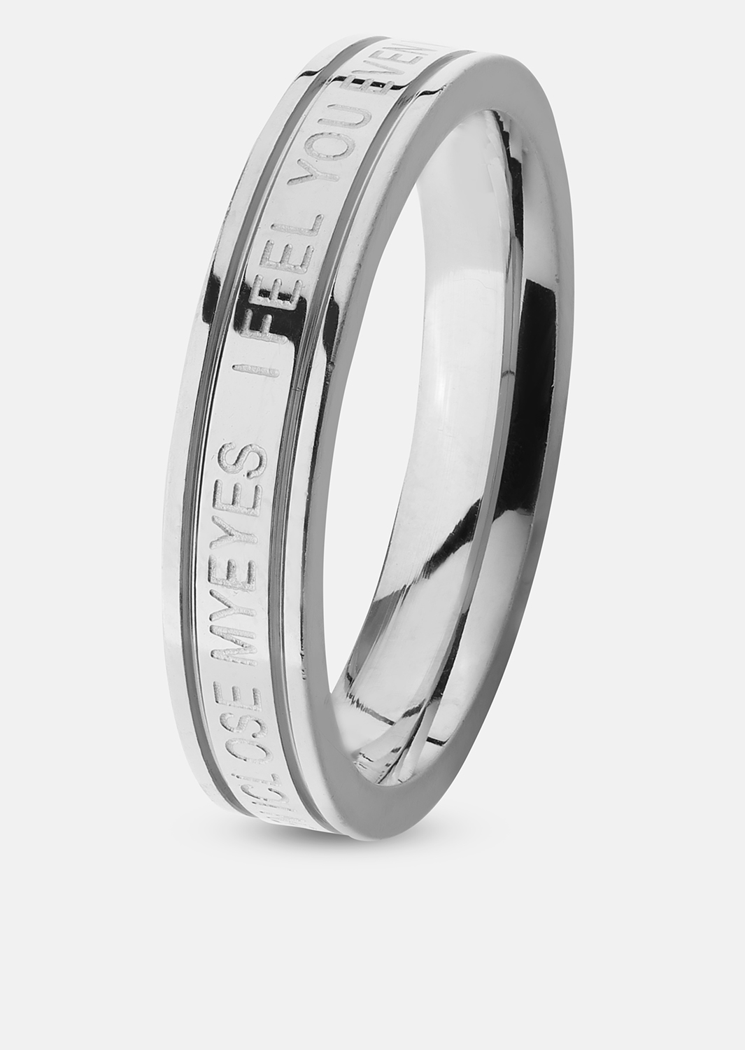 Ring Plain Link - Sølvbelagt