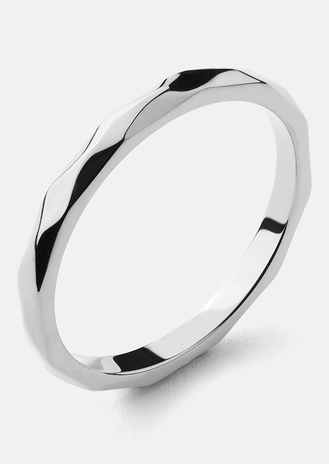 Ring Facet Gleam - Sølvbelagt