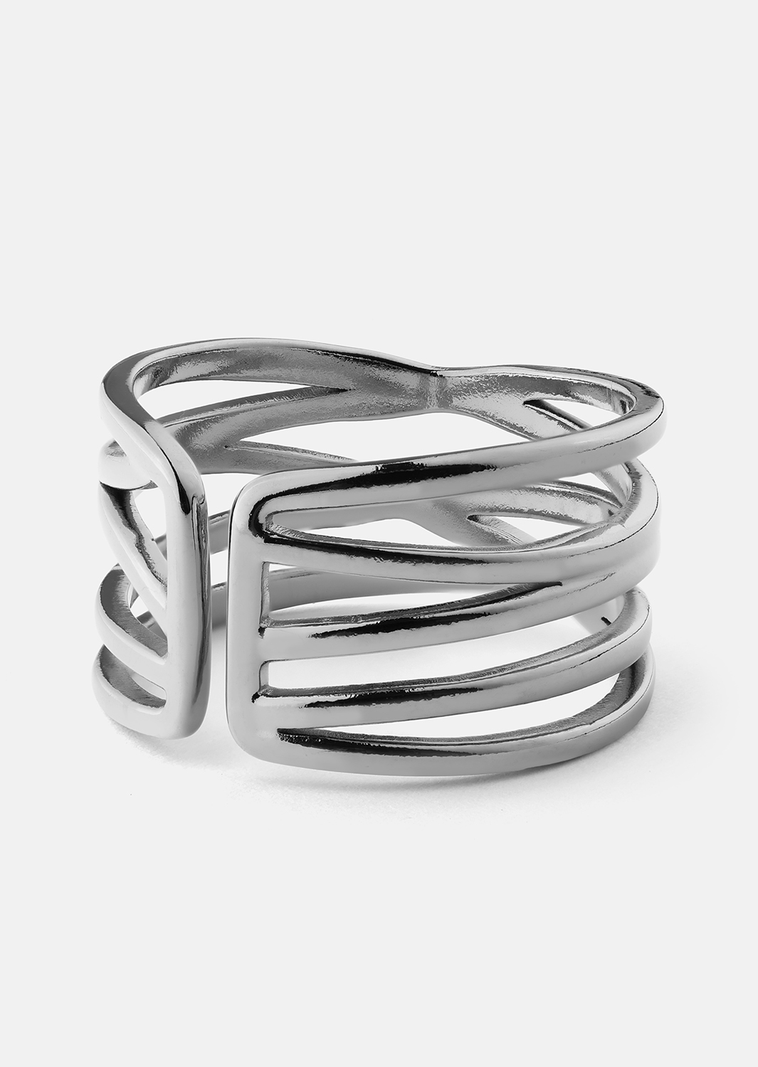 Ring Silver Maze - Sølvbelagt
