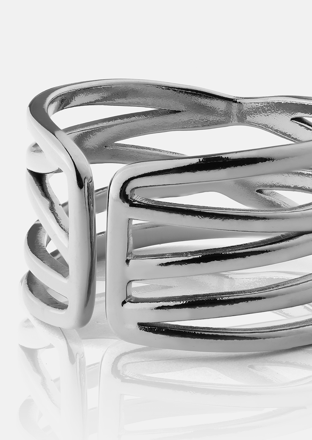 Ring Silver Maze - Sølvbelagt