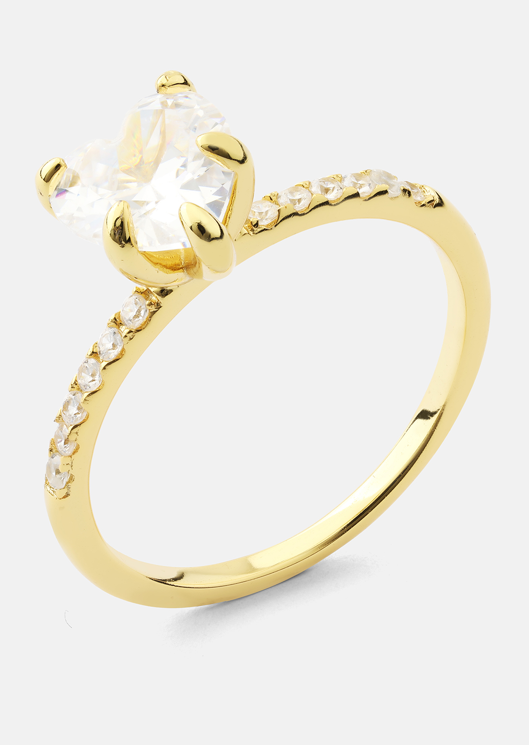 Heartlight Solitaire Ring - 18k Gullbelagt