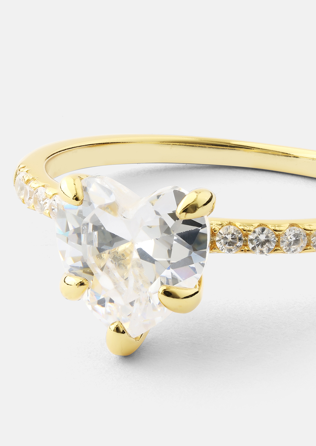 Heartlight Solitaire Ring - 18k Gullbelagt