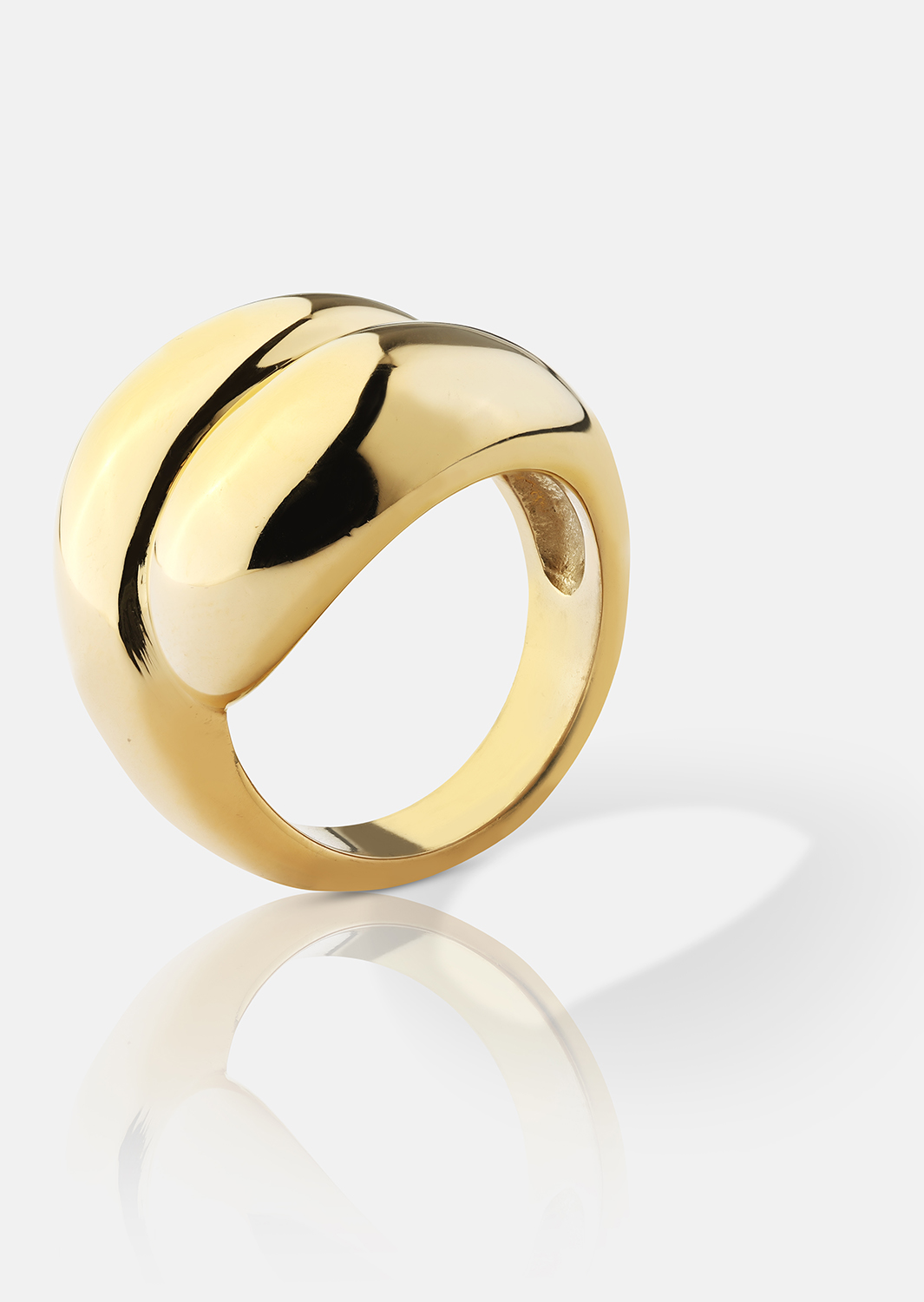 Ring Bold Flow - 18k Gullbelagt