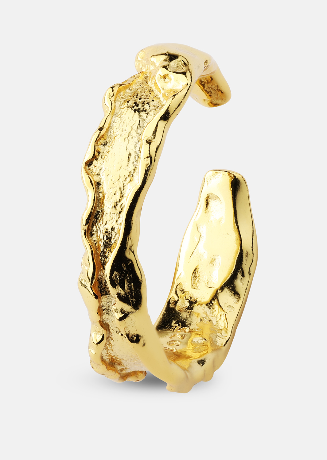 Ring Raw Texture - 18k gullbelagt