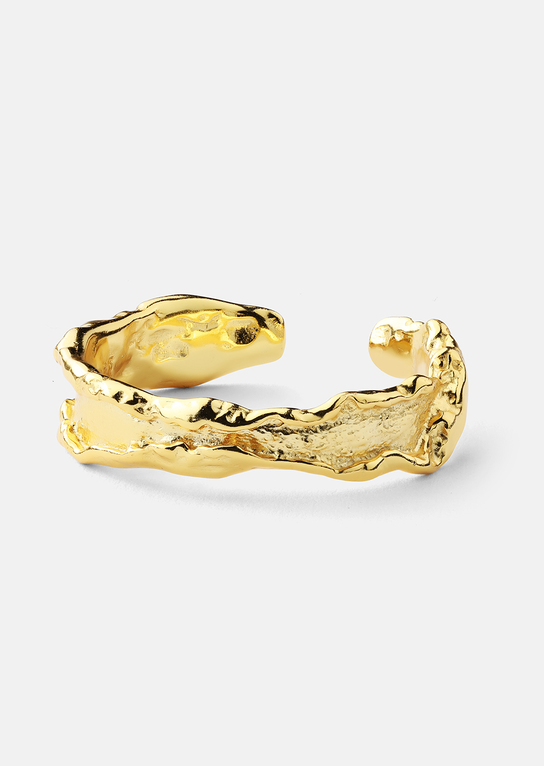 Ring Raw Texture - 18k gullbelagt