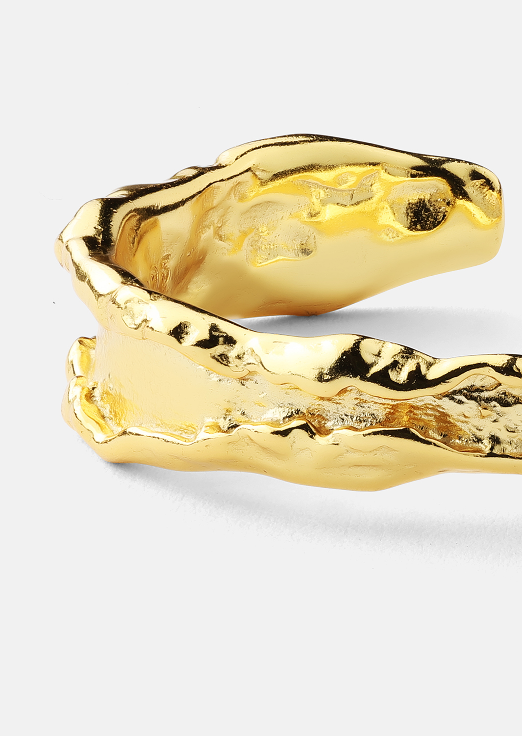 Ring Raw Texture - 18k gullbelagt