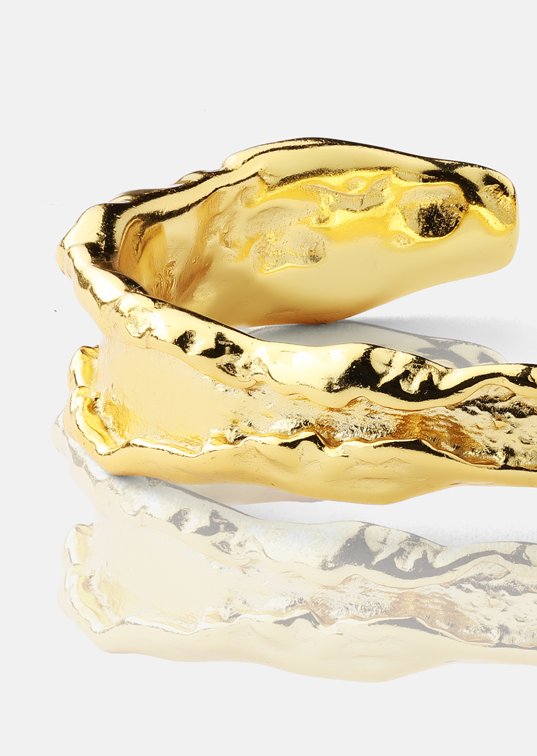 Ring Raw Texture - 18k gullbelagt