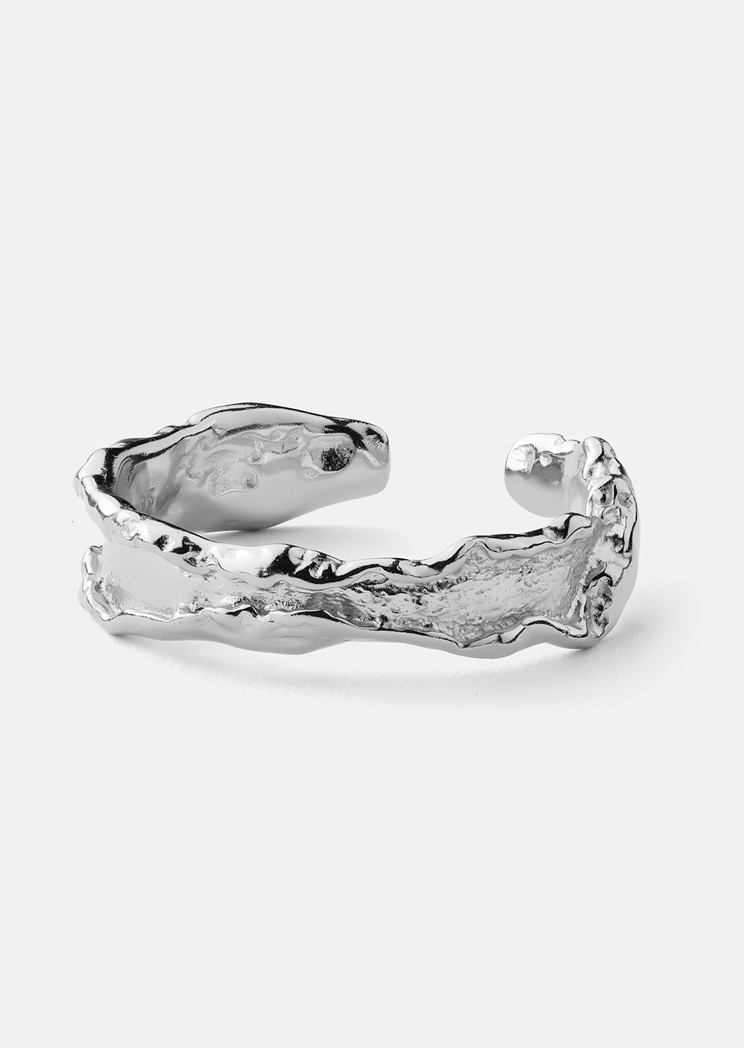 Ring Raw Texture - Silver Plated