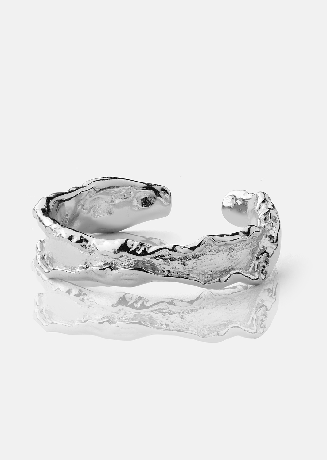 Ring Raw Texture - Silver Plated
