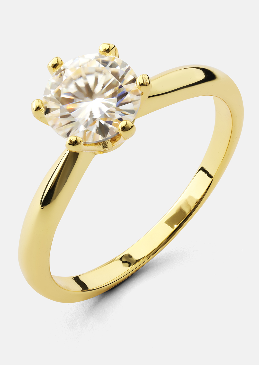 Ring Solitaire - 18K Gullbelagt