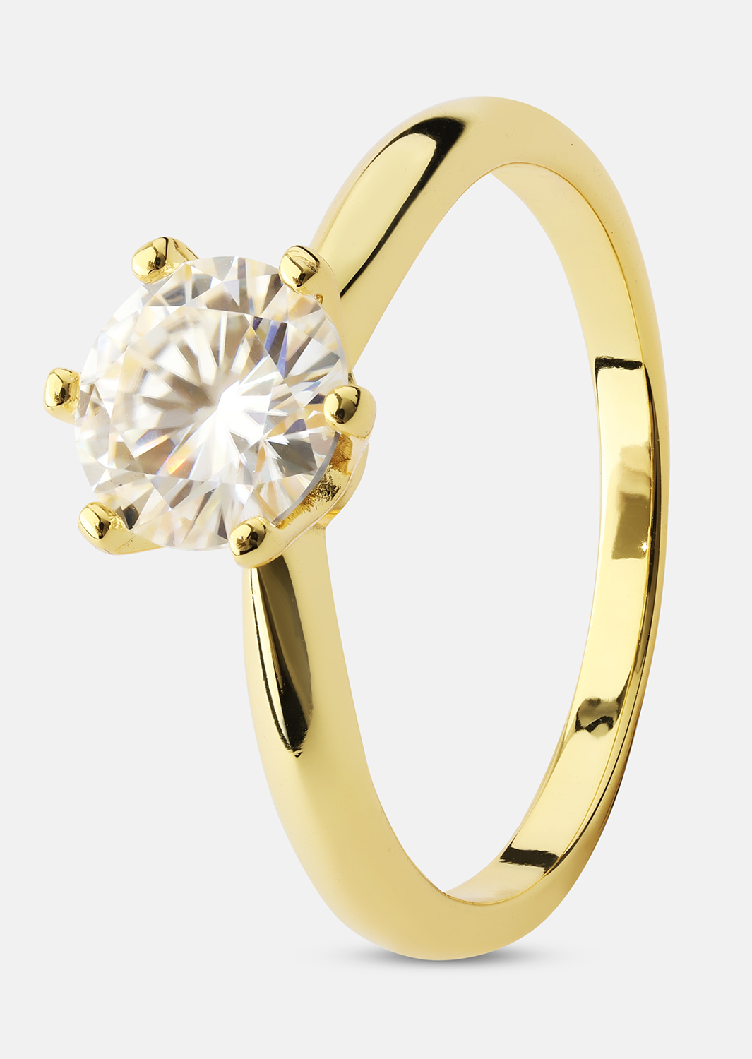 Ring Solitaire - 18K Gullbelagt