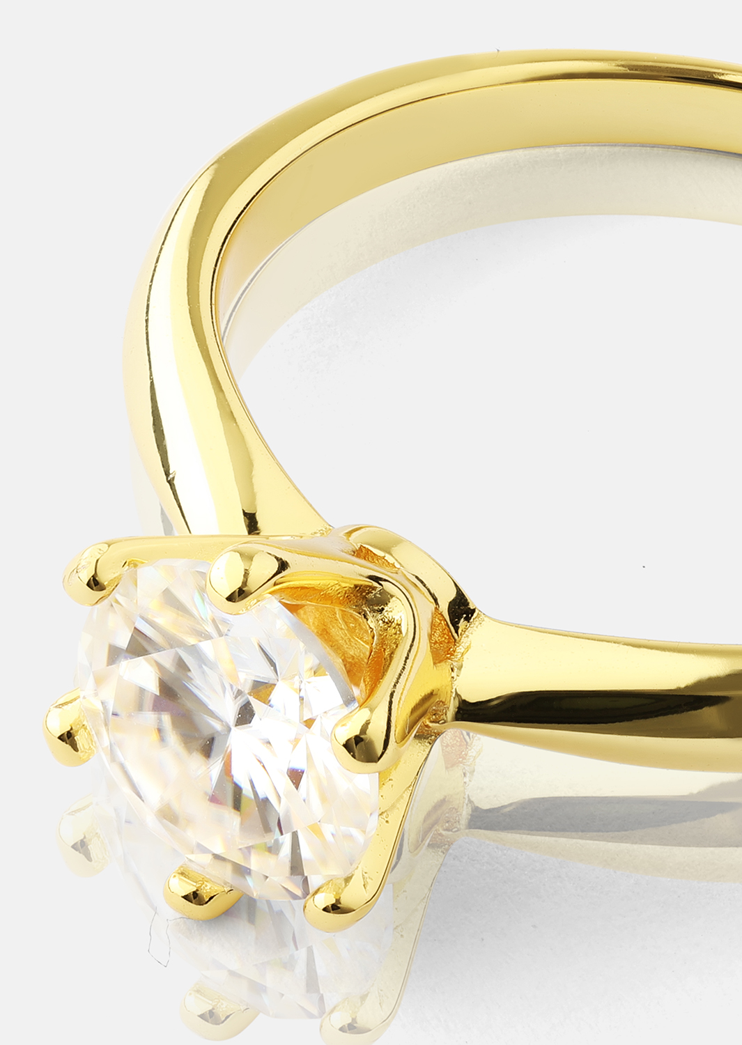 Ring Solitaire - 18K Gullbelagt