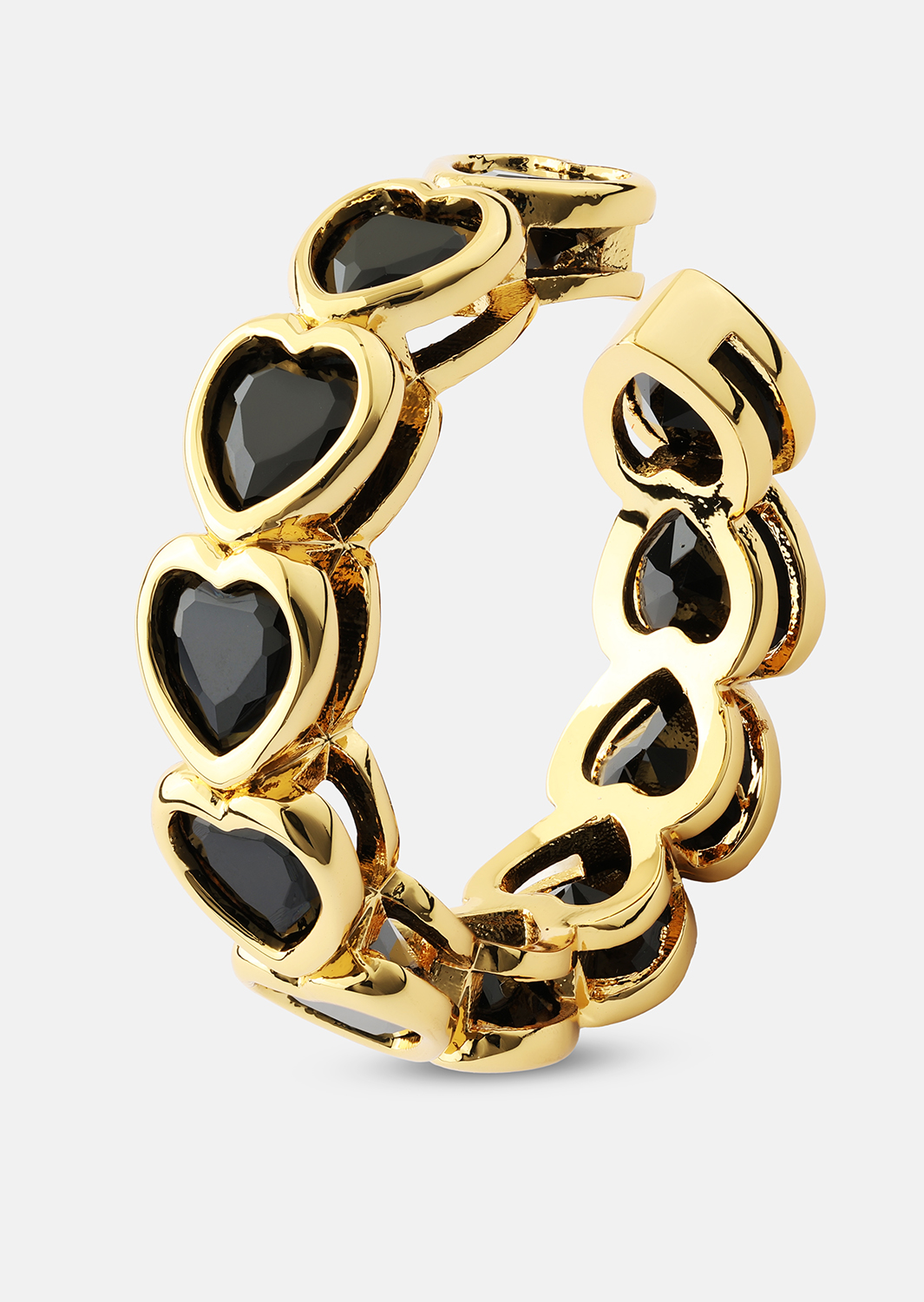 Ring Eternal Night Heart - 18k Gold Plated