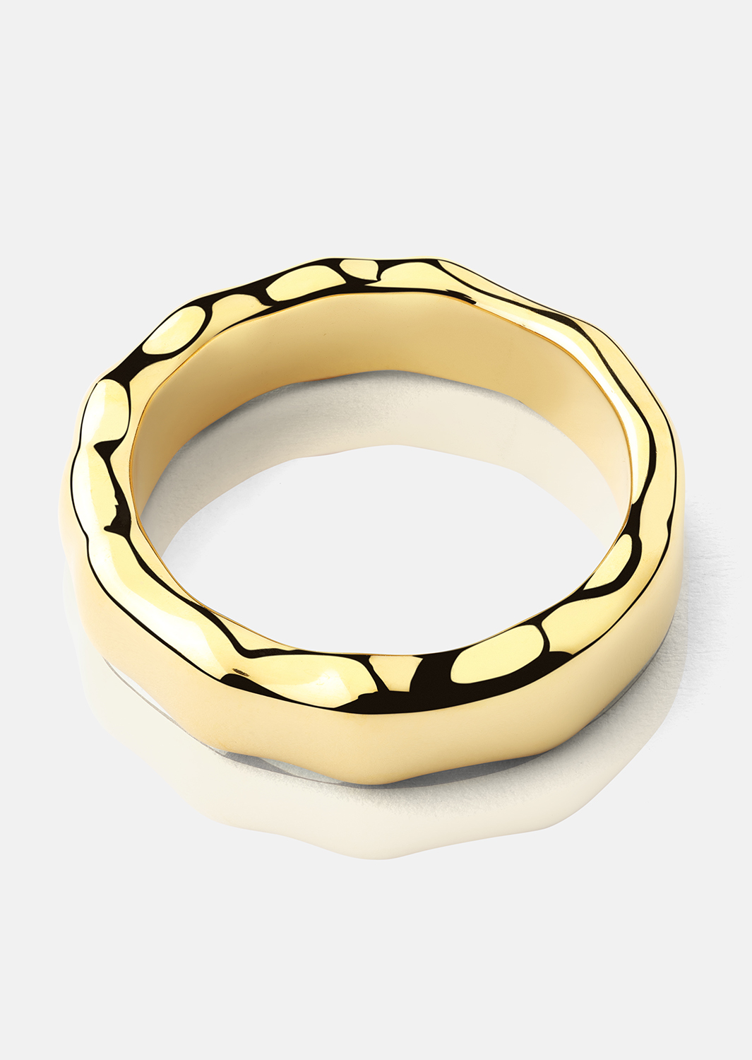 Ring Sculpted Flow - 18k Gullbelagt
