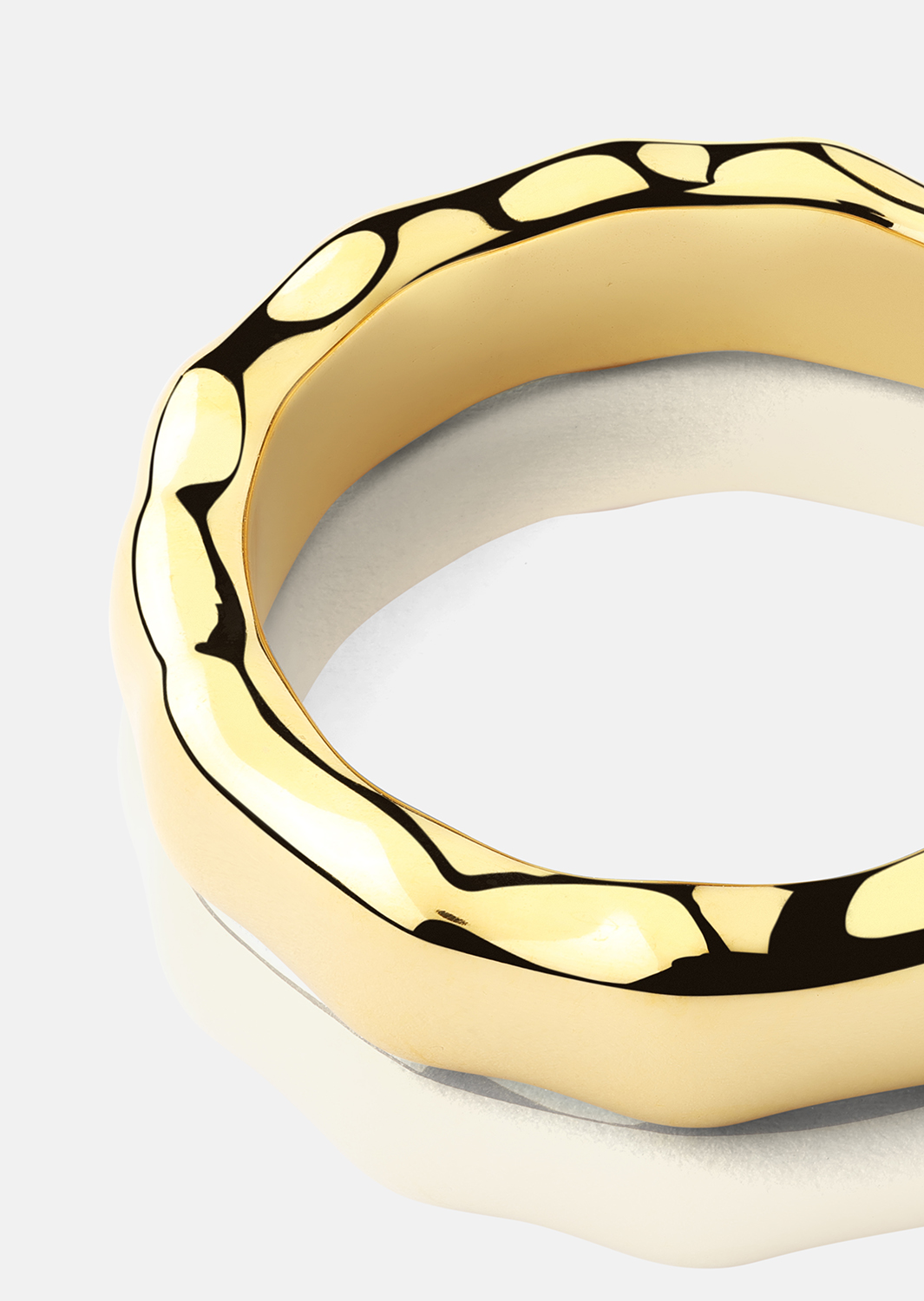 Ring Sculpted Flow - 18k Gullbelagt