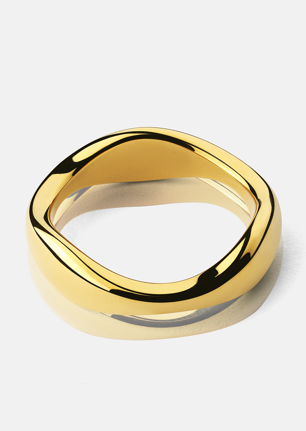 Ring Organic Curve - 18k Gullbelagt