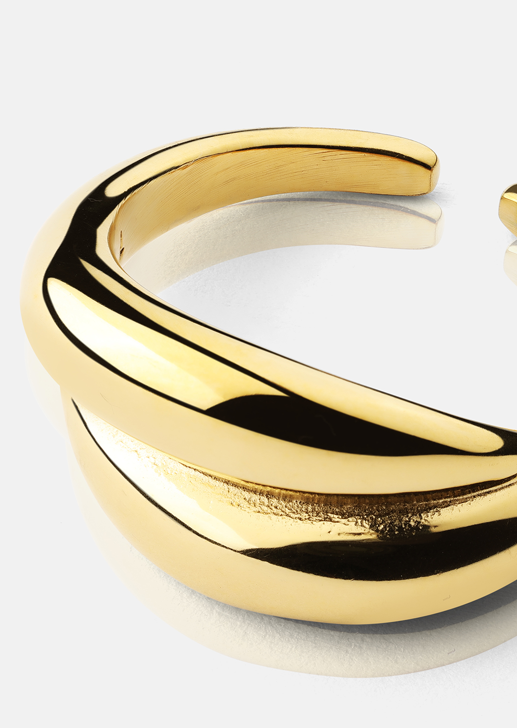 Ring Wave Bold - 18k Gullbelagt